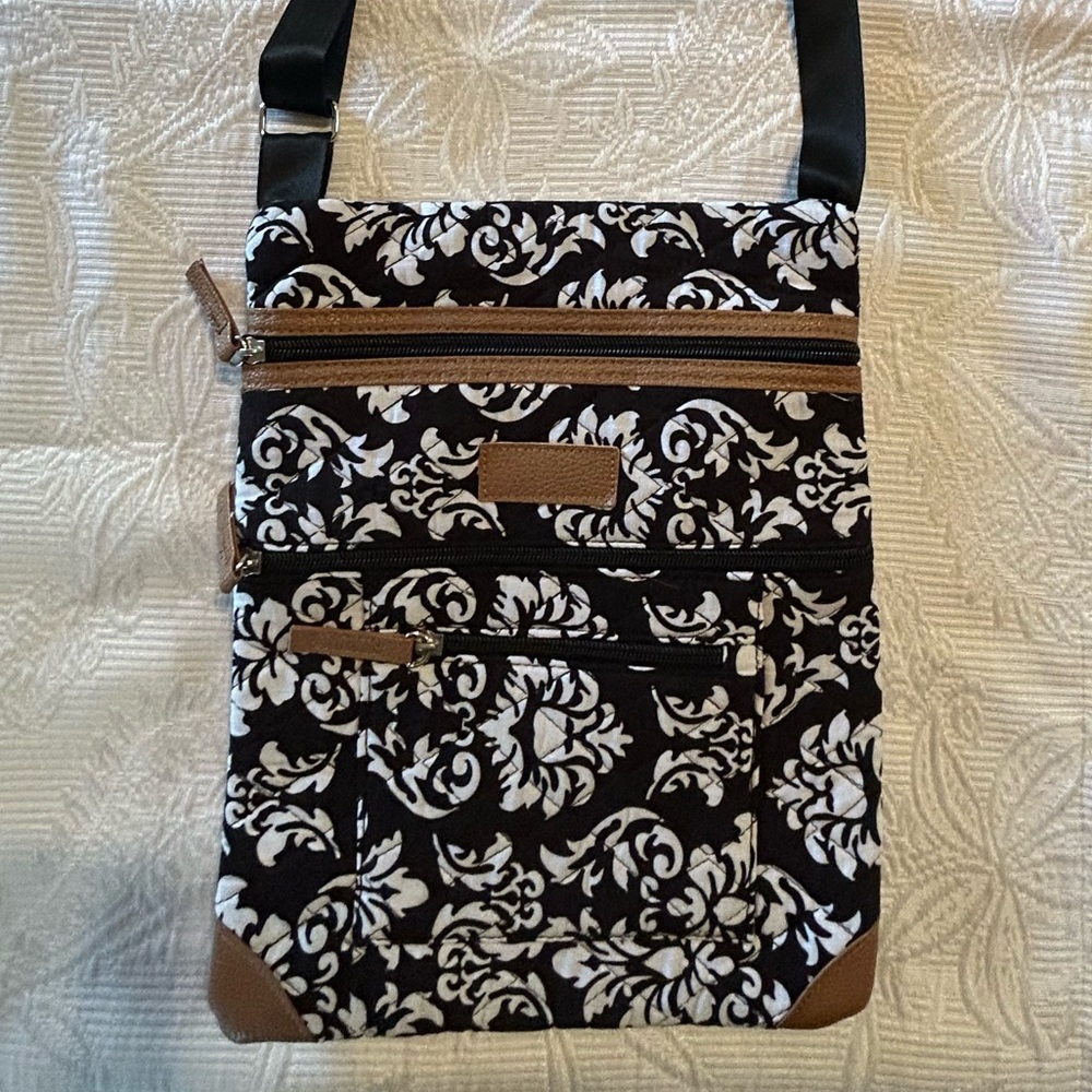 Black and White Patterned Crossbody Bag